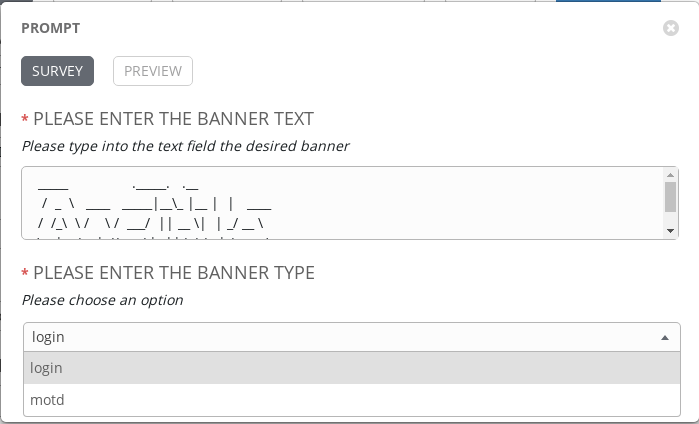 survey screen